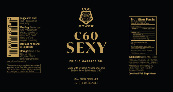 Edible Massage Oil - C60 Sexy