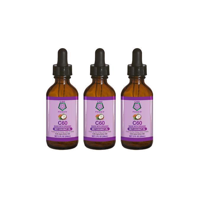 3 Pack C60 in Organic MCT Coconut Oil