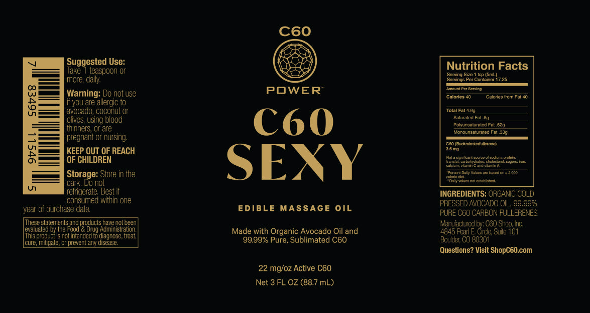 Edible Massage Oil - C60 Sexy