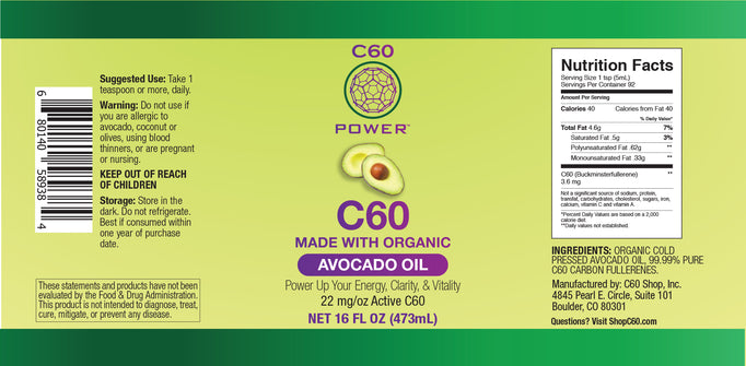 C60 in Organic Avocado Oil