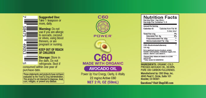 C60 in Organic Avocado Oil