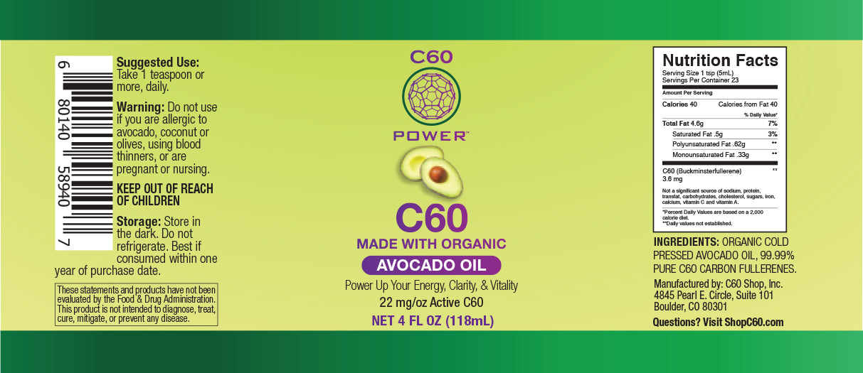 C60 in Organic Avocado Oil