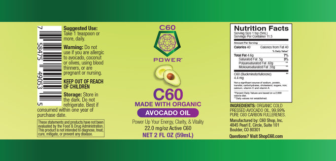 C60 in Organic Avocado Oil