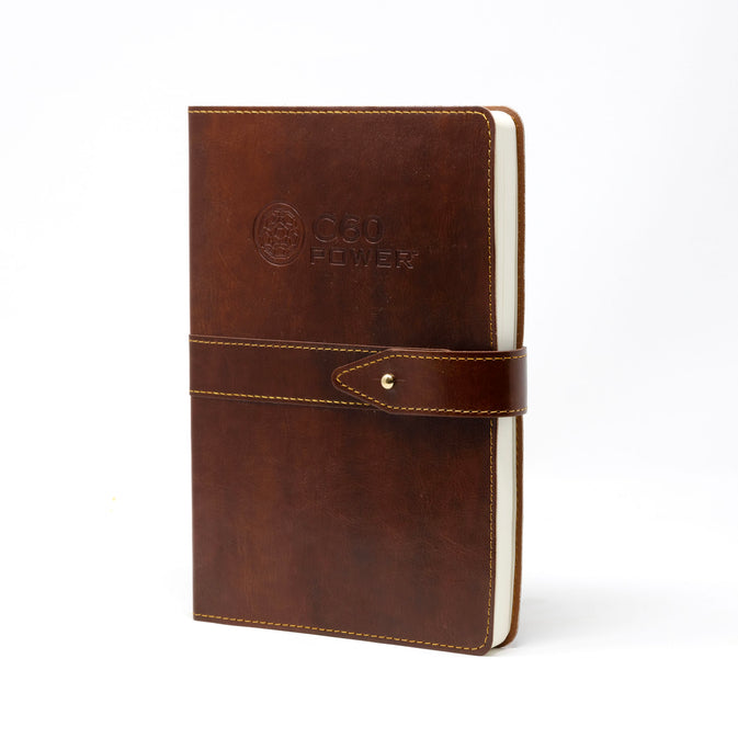 Brown Journal with Debossed C60 Power Logo