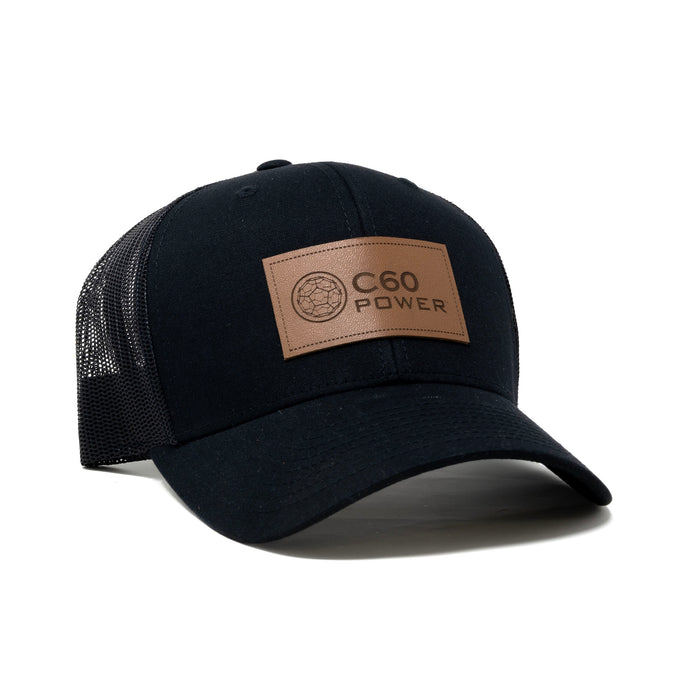 Black Trucker Hat with C60 Power Patch