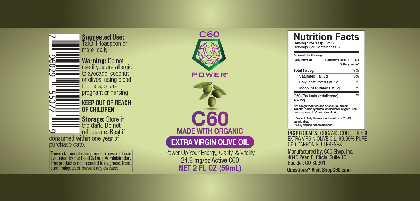 C60 in Organic Extra Virgin Olive Oil
